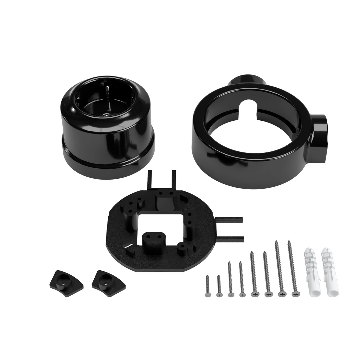 Toma Schuko de porcelana con base para canaleta de cables