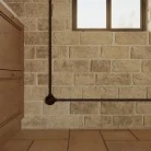 Toma Schuko de porcelana con base para canaleta de cables