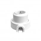 Toma Schuko de porcelana con base para canaleta de cables