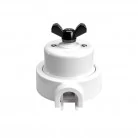 Interruptor de porcelana con base para pasacables