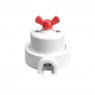 Interruptor de porcelana con base para pasacables