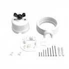 Interruptor de porcelana con base para pasacables