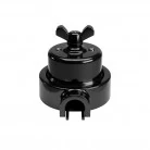 Interruptor de porcelana con base para pasacables