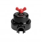 Interruptor de porcelana con base para pasacables