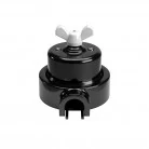Interruptor de porcelana con base para pasacables