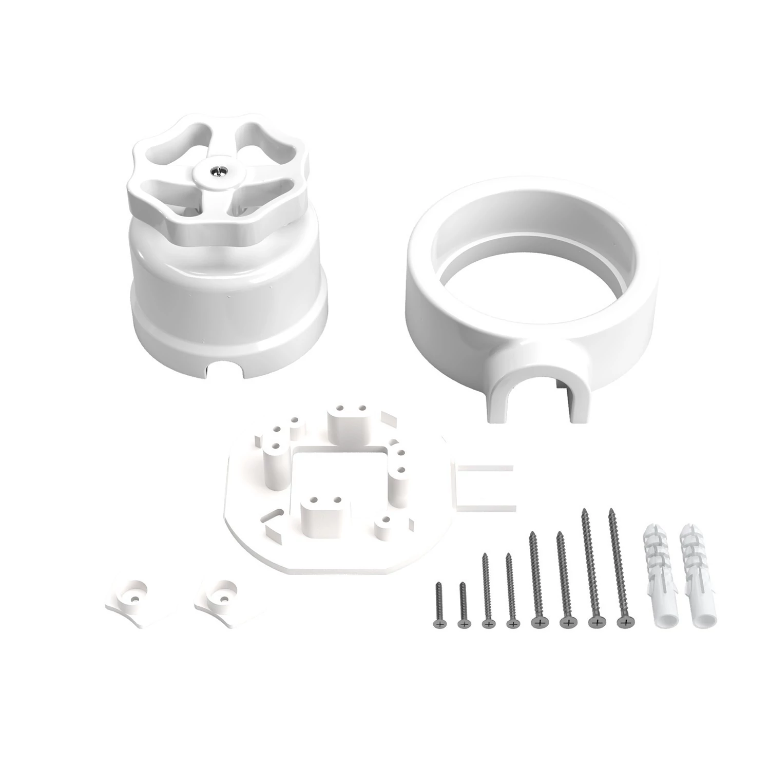 Interruptor de porcelana con base para pasacables