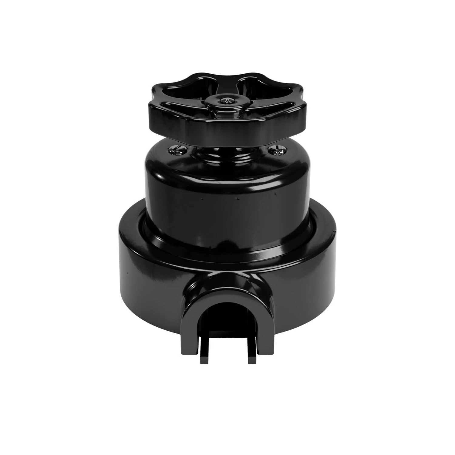 Interruptor de porcelana con base para pasacables