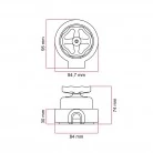 Interruptor de porcelana con base para pasacables