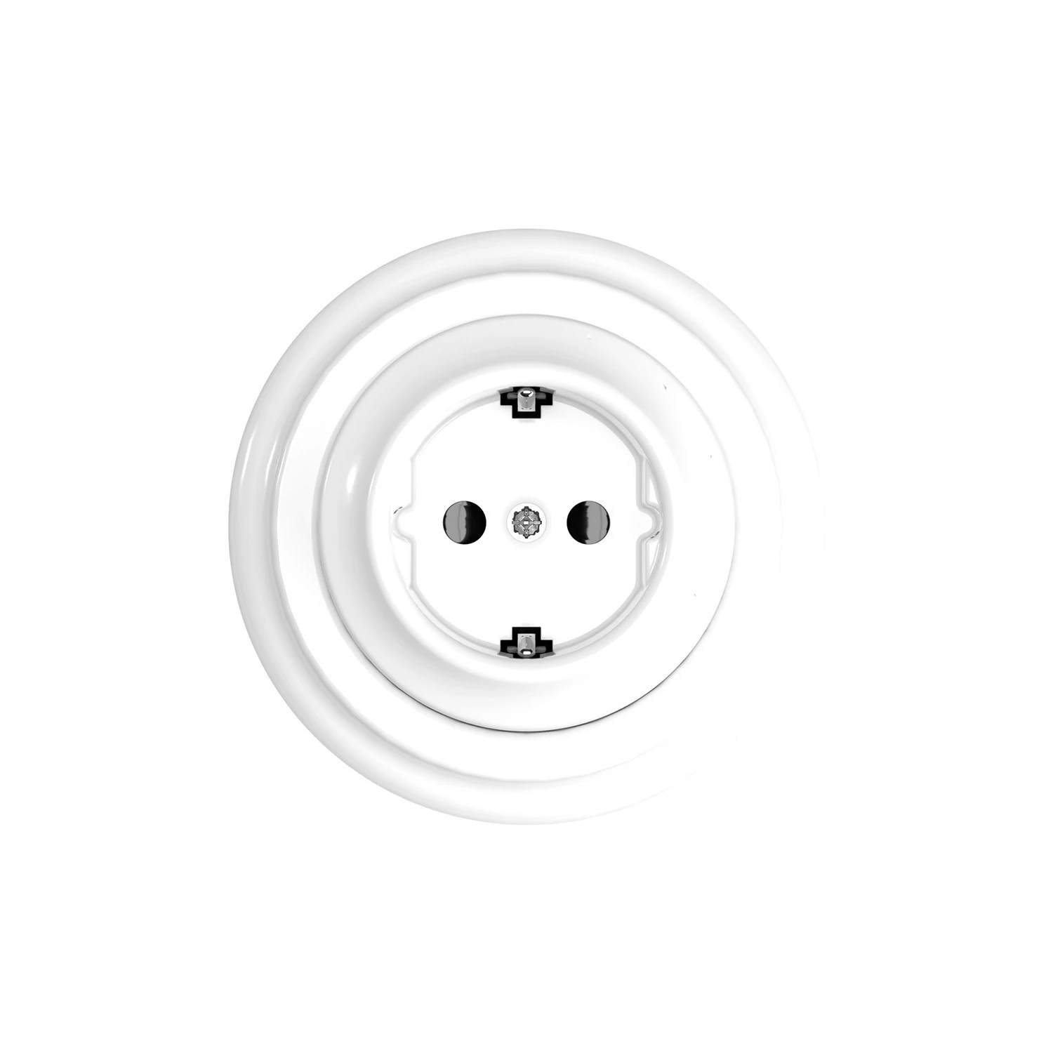 Enchufe Schuko de porcelana con base