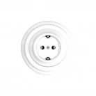 Enchufe Schuko de porcelana con base