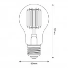 B03 - Bombilla LED A60 transparente filamento vertical