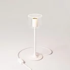 Lámpara de mesa MAG-Y con base redonda de metal y bombilla Ghost transparente