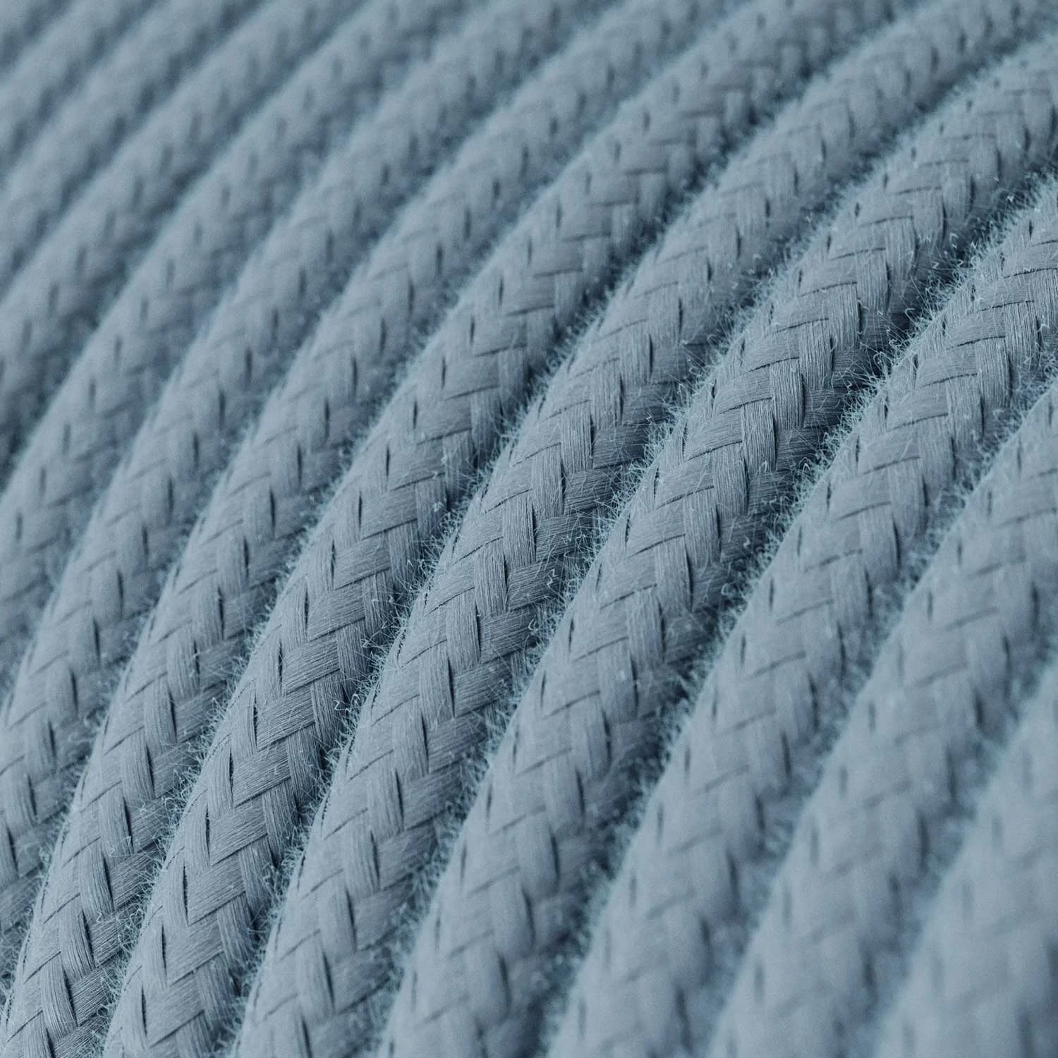 Alargador eléctrico con cable de algodón azul océano 2P 10A
