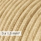 Multienchufe Schuko con cable de yute neutro y enchufe