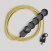 Multienchufe alemana con cable de tejido amarillo brillante y enchufe Schuko con anillo de confort