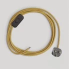 Cableado color mostaza brillante para lámpara, cable 1,80 m.