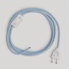 Cableado azul Steward de algodón para lámpara, cable 1,80 m.