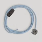 Cableado azul Steward de algodón para lámpara, cable 1,80 m.