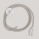 Cableado para lámpara con cable blanco trenzado 3 m