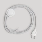 Cableado para lámpara con cable blanco de algodón 3 m