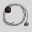 Cableado para lámpara con cable gris de lino 3 m