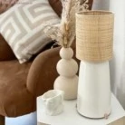 Pantalla Cilíndro textil con casquillo E27