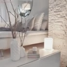 Pantalla Cilíndro textil con casquillo E27