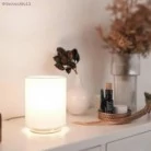 Pantalla Cilíndro textil con casquillo E27