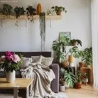 Pantalla Cilíndro textil con casquillo E27