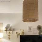 Pantalla Cilíndro textil con casquillo E27