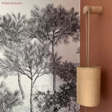 Pantalla Cilíndro textil con casquillo E27