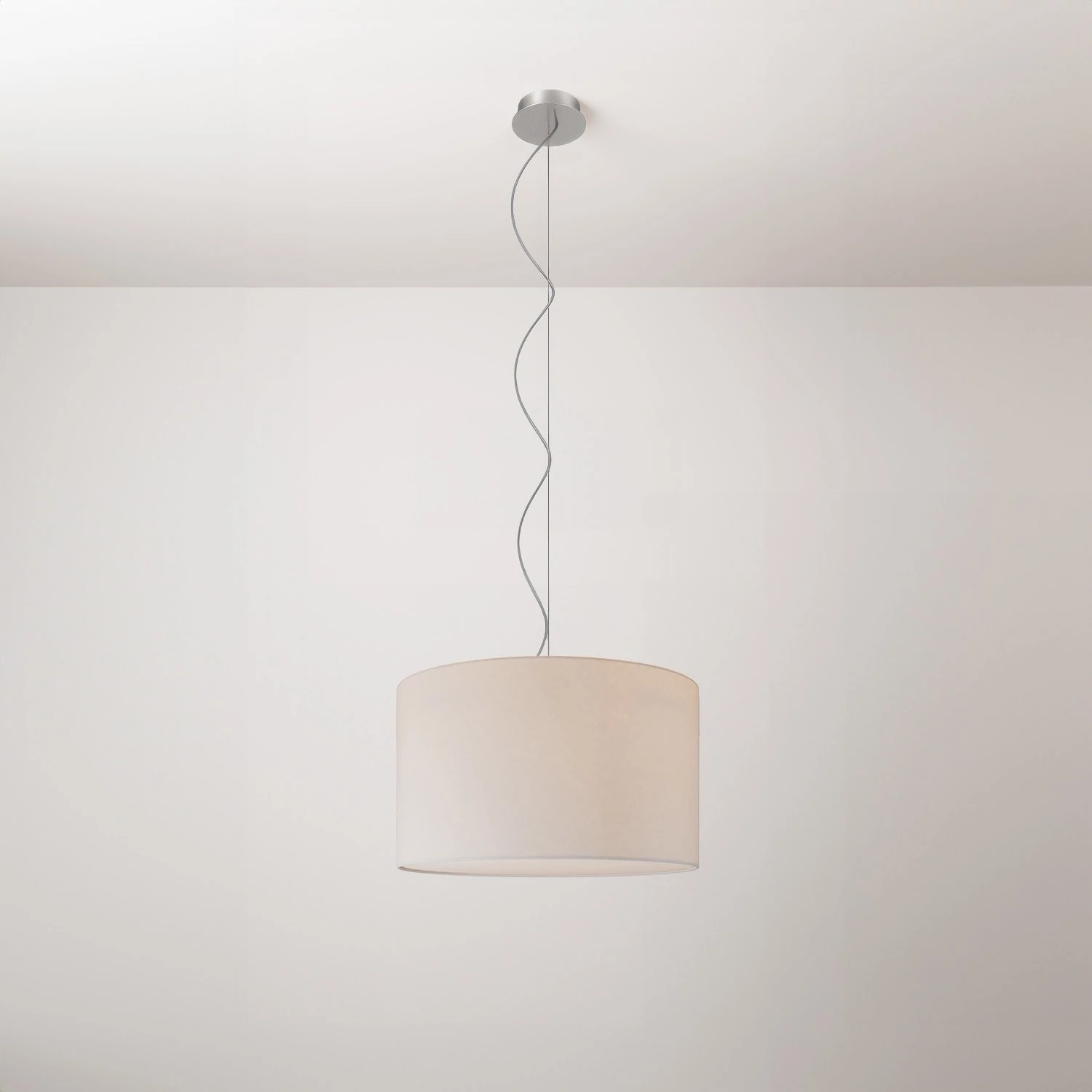 Lámpara colgante con pantalla de tela Cilindro Small