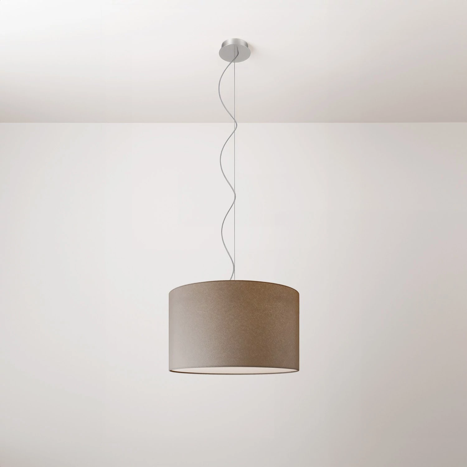 Lámpara colgante con pantalla de tela Cilindro Small
