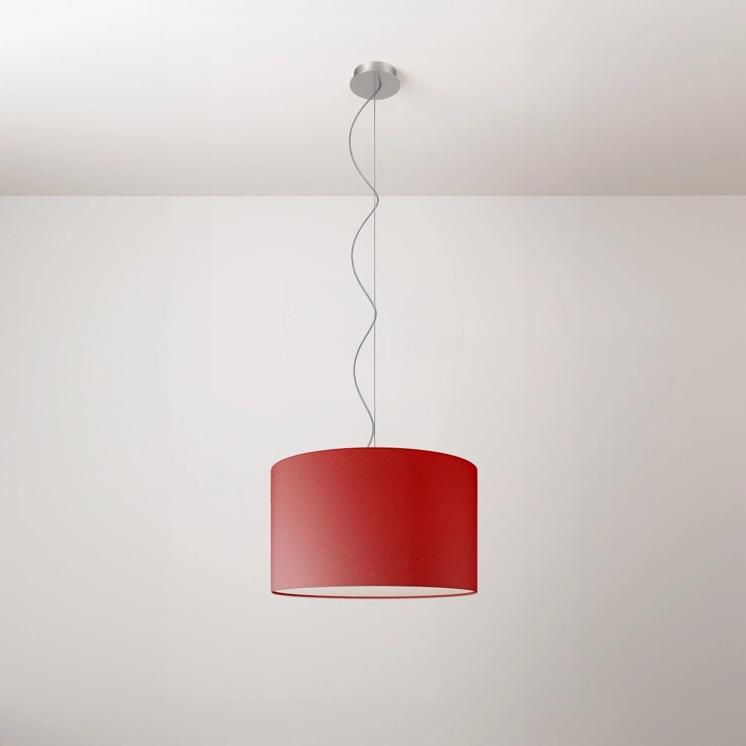 Lámpara colgante con pantalla de tela Cilindro Small