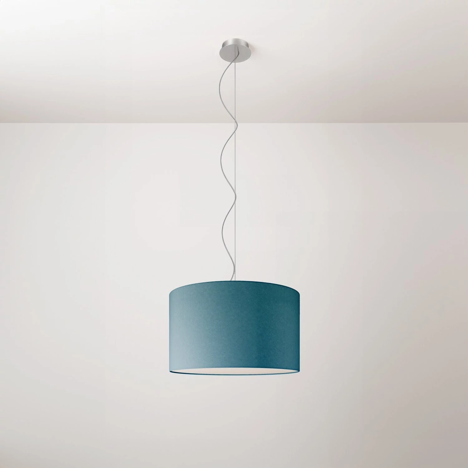 Lámpara colgante con pantalla de tela Cilindro Small