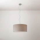 Cilindro Lámpara colgante mediana con pantalla de tela