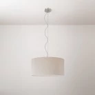 Cilindro Lámpara colgante mediana con pantalla de tela
