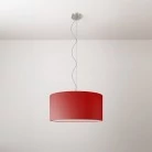Cilindro Lámpara colgante mediana con pantalla de tela