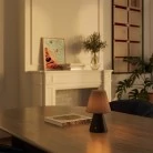 Lámpara sin cables Cabless11 con pantalla Impero de tela