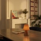 Lámpara sin cables Cabless11 con pantalla Impero de tela