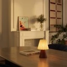Lámpara sin cables Cabless11 con pantalla Impero de tela