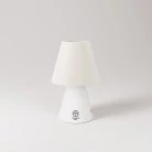 Lámpara portátil con base y pantalla de madera personalizables