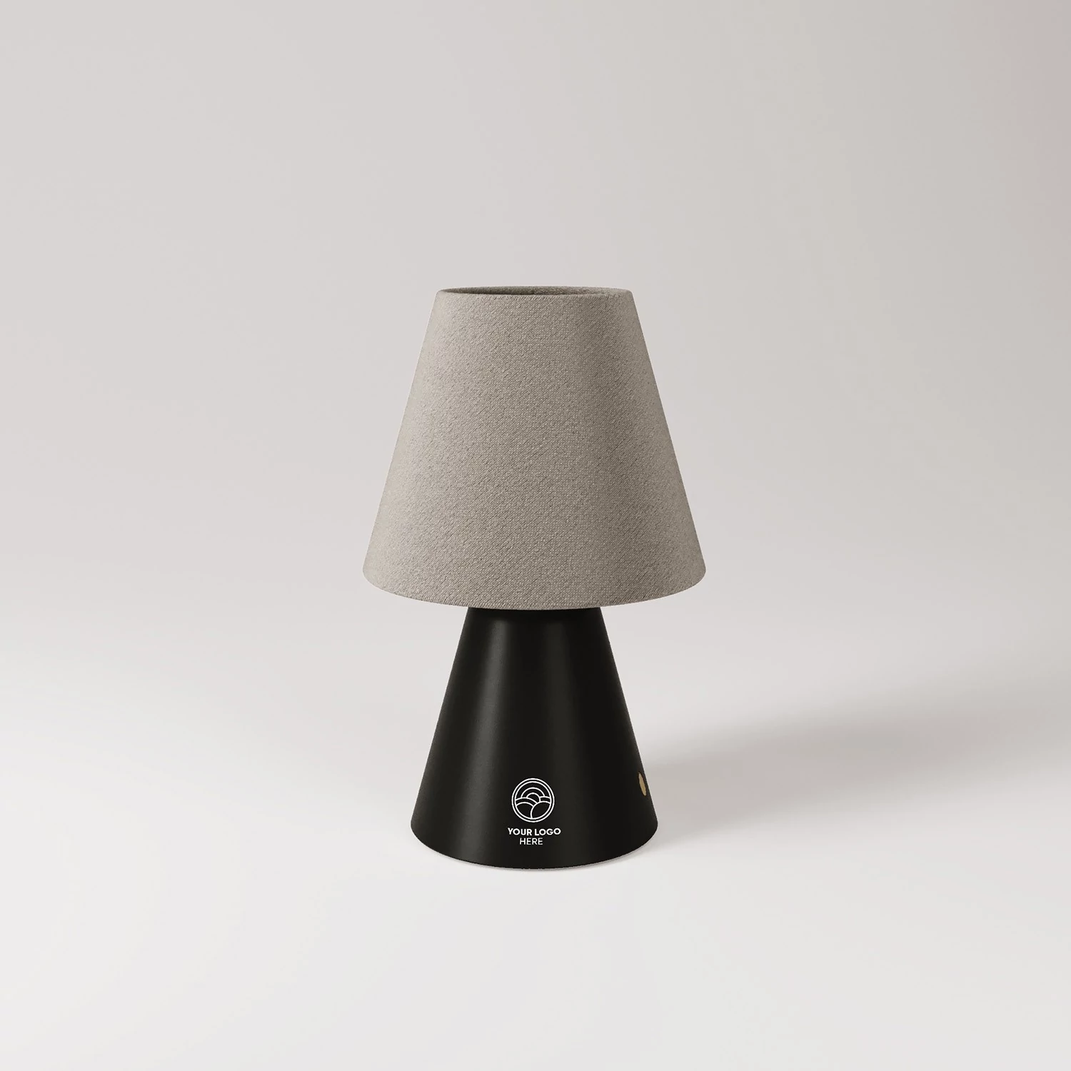 Lámpara portátil con base y pantalla de madera personalizables