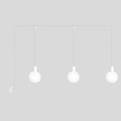 Lámpara colgante IP65 con 3 luces y pantallas irrompibles