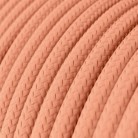 Cable eléctrico textil color melocotón