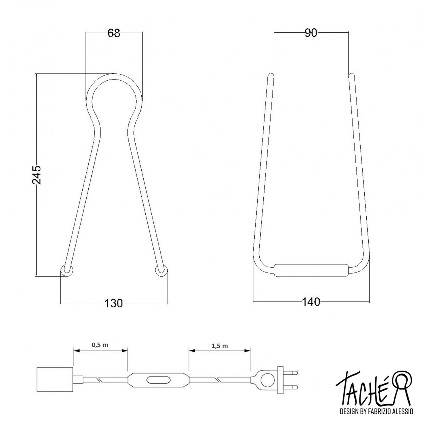 Taché Madera, lámpara de mesa