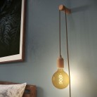 Snake, cableado con acabados en madera y montaje a pared