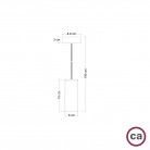Lámpara suspendida con pantalla en madera Tub E14