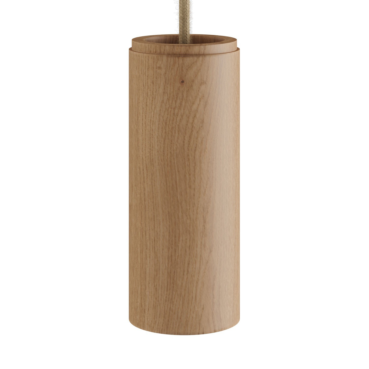 Lámpara suspendida con pantalla en madera Tub E14