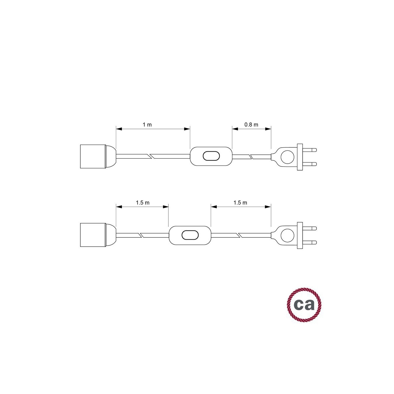 Juego de cables SnakeBis con portalámparas y cable de tela